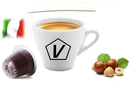 Caffè Shop Capsules Compatible Nespresso®, 20 Capsules de Mélange Nocciola - Noisette Ligne Espresso