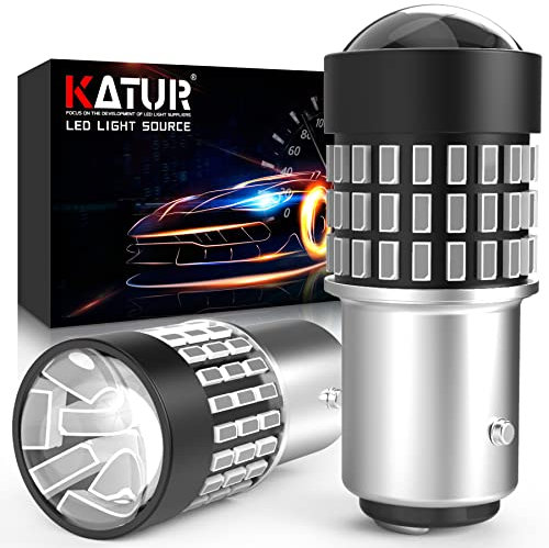 KATUR 1157 BAY15D 1016 Lampadina a LED 900 Lumen 3014 78SMD Lampadine a LED per Segnale di svolta dei Freni Retromarcia Backup Lampada a Luce retromarcia, Rosso Brillante (Confezione da 2)