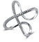 Boowhol Freundschaftsring Partnerringe Bandring Ring 925 Sterling Silber Trauringe Verlobungsringe Band, Breit Doppelt Ring mit Kreuz Schmetterling Zirconia Ringe (Silber)