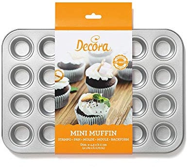 Decora 0070035 Stampo 24 Mini Muffin Ø 4,3 Cm - 38,5 X 26 X 3 H Cm