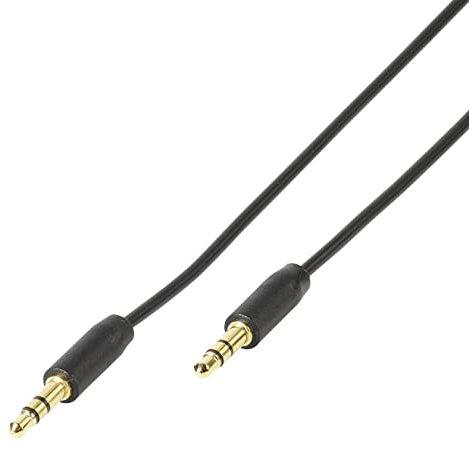 Vivanco 38767 Audiokabel [1 x Klinkenstecker 3,5 mm - 1 x Klinkenstecker 3,5 mm] 1,00 m schwarz