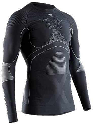 X-Bionic Energy Accumulator 4.0 Round Neck Long Sleeves, Strato Base Camicia Funzionale Uomo, Grigio (Charcoal/Pearl Grey), M