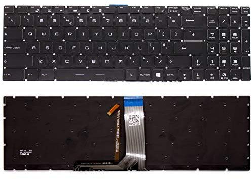 New UK Layout Backlit Keyboard Replacement For MSI GE62 GE72 Gaming Laptop Black Keyboard - Sold By Wikiparts