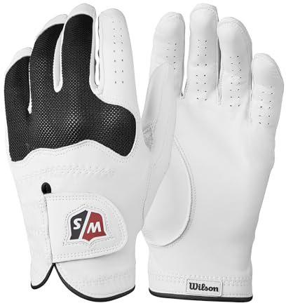 Wilson Men's Conform Golf Handschuh, White, L