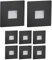 ledscom.de 8 Stück LED Treppenlicht/Wandeinbauleuchte FOW für innen und außen, Downlight, eckig, schwarz, 85 x 85mm, warmweiß