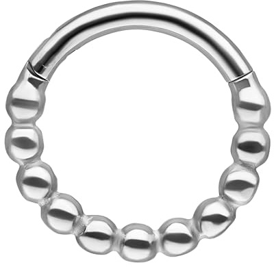 Wildcat Piercingringe - Ball Chain Clicker aus Chirurgenstahl 316L, Körperstelle: Ohr, Nase, Lippe, Bauchnabel