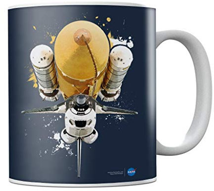 Nasa Atlantis Shuttle Paint Splatter Mug