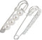 Colcolo 2 Kristallperlen Große Sicherheitsnadeln Brosche Unisex Silber Kilt Pins Schmuck