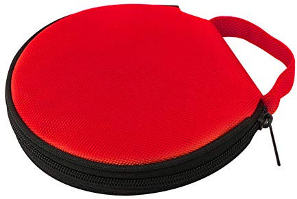 URFEDA Bolsa para CD, 20 capacidades, portátil, funda para CD/DVD, cartera, monedero, cine, almacenamiento de CD, organizador de DVD portátil, funda para casa, coche, viajes, color rojo