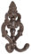 Moritz Portemanteau mural Lilie Fleur de Lis - 2 crochets - En fonte - Style vintage