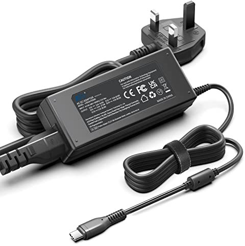 KFD PD 90W USB C Charger AC/DC Adapter for DELL P3424WE USB-C 34 Inch WQHD (3440x1440) 21:9 3800R Curved Monitor Power Supply Type C Power Adapter Chariging Cable