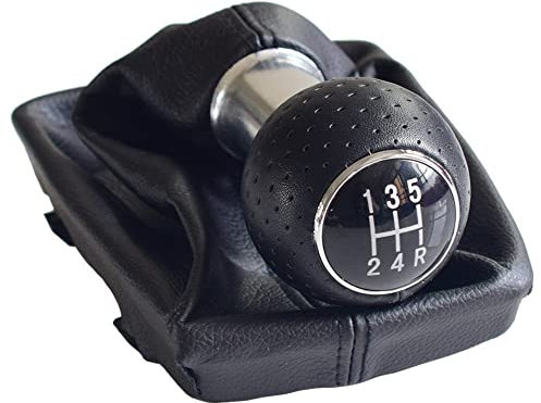 Pomo Palanca De Cambios Uso de ajuste for Audi A4 B6 B7 2000-2008 MANUAL 5 6 VELOCIDAD COMENZA DE COMPENDO CAMBIO DE CAMBIO DE MANILA CABEZA DE GUERNO CON CUBIERTA DE POLVO Palanca De Cambios
