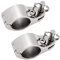 SHENGHUISS 2 pezzi 1-1/4 Bimini Top Jaw Slide Raccordi incernierati Hardware Marine Acciaio Inox 316 Montaggio su guida per tubo da 1-1/4 con perno barca e morsetto a camma