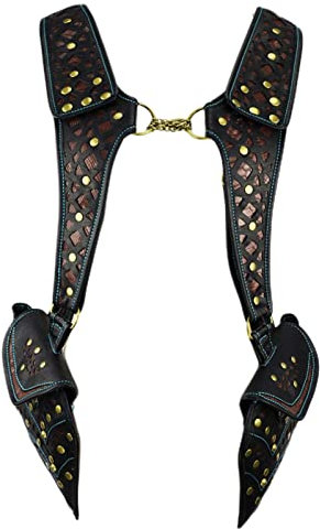 Dajingkj Personalisierter Steampunk-Rucksack für Damen, Gothic-Retro-Weste, Tasche, Motorrad, Hüfttasche, Schultertasche, Handyhalter, Fhg301bk, One size