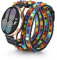 CHARMINGO Bracelet de perles bohème de 20 mm compatible avec les montres Samsung Galaxy Watch 6/4/5/Active 2/5 Pro/3/4 Classic de 40/44/45/41/42/46 mm, perles en pierres des 7 chakras