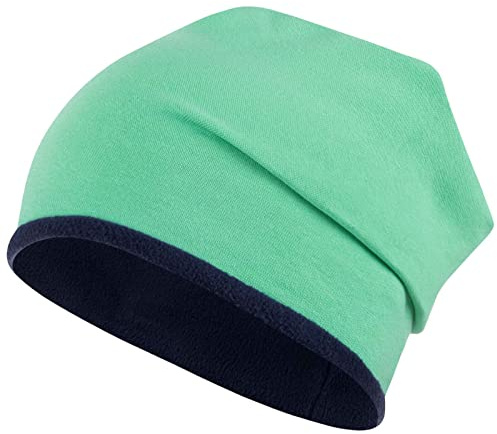 Smarilla Wintermütze Junge Kindermütze Beanie Fleece gefüttert, Größe: 54-56, Farbe: Mintgrün