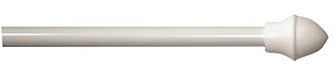 13mm Metal Extendable Curtain Cafe Rod Set - White - 85-135cm | White metal café curtain rod set. 13mm diameter, extendable 85-135cm. Lightweight, anti-rust and easy to install.