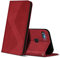 ZONNAVI Cover per Huawei P10 Lite, Flip Custodia Pelle PU con [Slot Cart] [Supporto Stand] [Magnetica], Cover a Libro Portafoglio per Huawei P10 Lite (Rosso)