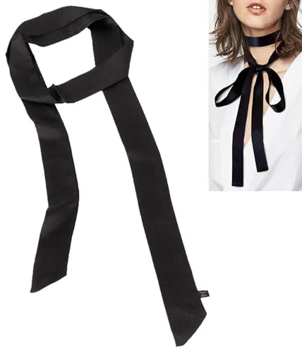 Damen Satin Gürtel,Gürtel aus Satin Schärpe,Brautgürtel Damen für Abendkleid Taillengürtel,Stoffgürtel Damen,als Seidenschal,Stirnband,Schleife, Haarschmuck,Damengürtel verwendet werden(Schwarz)