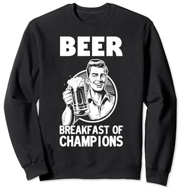 Beer, Breakfast of Champions, 50s Style Poster Beer Mug Sweatshirt
