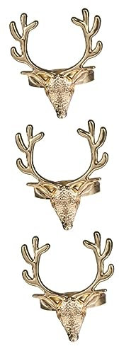 3sets Legierung Serviettenschnalle Weihnachten Serviettenhalter Set Für Weihnachten Geschirr 4 Stücke * 3