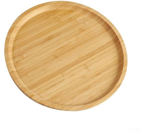 Rundes Serviertablett, 20/25/30 cm, Serviertablett, Geschirrständer, Lebensmitteltablett, Obst-Pizzablett für Küche, Restaurant (25 x 25 x 1,5 cm)