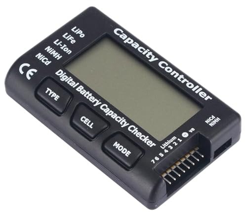 GTIWUNG Testeur de Capacité de Batterie Numérique, Capacité de la Batterie de Tension Vérificateur Contrôleur Testeur avec Ecran LCD, pour LiPo Life Li-ION Nicd NiMH