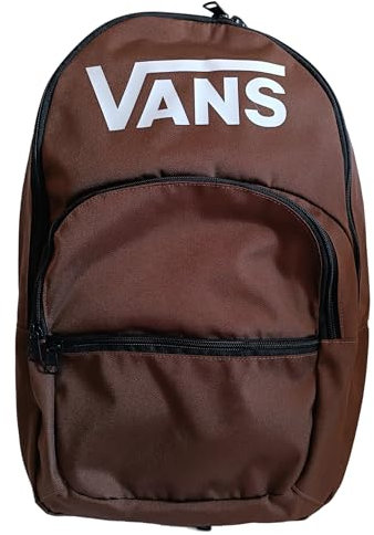 Vans Ranged 2 Rucksack, Braun, Weiß, für Schule, Reisen, Arbeit, Fitnessstudio, Alltag, braun, M