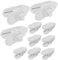 Veemoon 10pcs 360 Cell Phone Headset Anti- Winding Clip Shirt Clip Microphone Collar Clip Earphones Earpiece Earphone Wire Clip Headphone Clip White Cable Small Noodles To Rotate