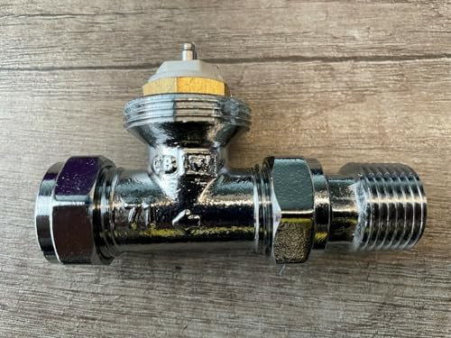 Thermostatic Radiator Valve Straight TRV Body ONLY no Head 15mm S1 TC-TRVBODYST