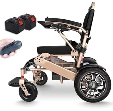 Foldable Electric Wheelchair Automatic Folding Power Chair Mobility Chair 2 X 13 ah Battery's 6 KMPH 250w Motor Aluminium Frame