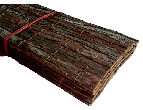 WERKA PRO Natte Brise Vue en écorce Naturelle de Sapin 1,2 x 3m