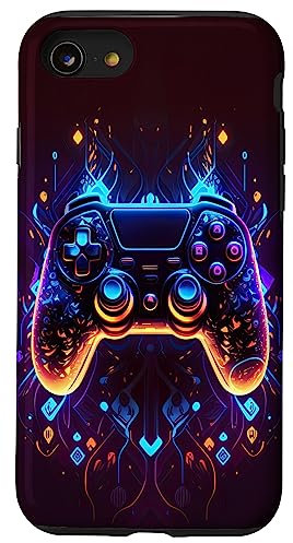 Merch von Amazon Gaming-Controller-Handyhülle für iPhone 7 / 8 / SE (2020), Polycarbonat-TPU-Schutzhülle mit robustem Schutz