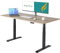 Ergofino höhenverstellbarer Schreibtisch 180x80 cm, elektrisch Schreibtisch mit GS-Zertifiziert, 2 Motoren, 3-Fach Teleskop, 3 Memoryfunktion, Gestell Schwarz inkl. Nussbaum Tischplatte