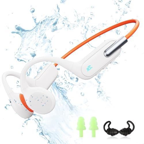 HIFI WALKER Auriculares Conduccion Osea, MP3 Acuaticos para Natacion IPX8, Cascos Bluetooth 5.3, Memoria 32G integrada, Auriculares Inalambricos Buetooth Deportivos para Nadar para Ejercicios al Aire