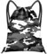 BHAHB Turnbeutel mit Kordelzug, für Fitness, Strand, Schwimmen & Reisen,Stylischer Nette Wasserdicht Sporttasche für Damen Mädchen Herren (Z16-Black Camouflage)