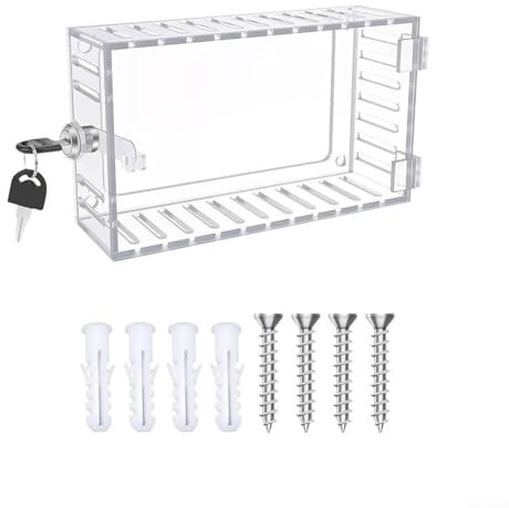 Thermostat Cover With Lock, for GENERAL Thermostat Guard, Combination Lock Thermostat Box, Clear Acrylic, For Restaurants School Ac Panel