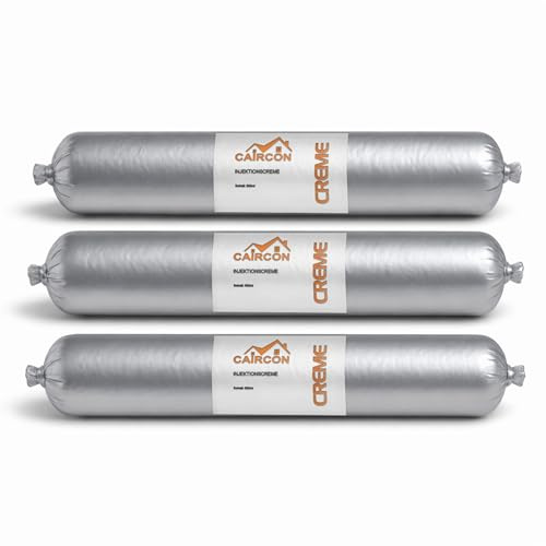 Horizontalsperre Injektionscreme Feuchtigkeitssperre für Mauerwerk Keller 3x600ml