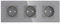 PULSAR Steckdose Grau 3 Fach Unterputz mit Glas Rahmen Schuko-Steckdose 250V/16A 3er Wandsteckdose