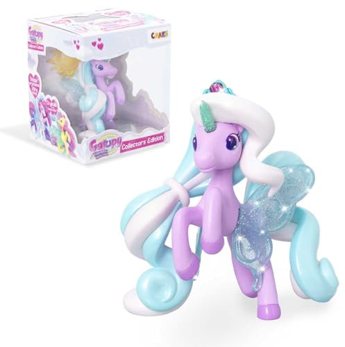 Galupy Rainbow Unicorn Collector Edition Sunny - Einhorn Spielzeug zu Sammeln, Einhorn Figuren mit Glitzerflügeln & Swarovski Kristal - mädchen Geschenke 3 Jahre