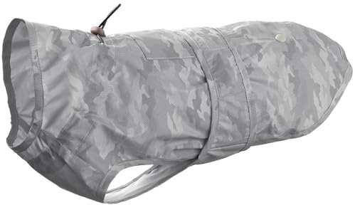 Hunde-Regenmantel Huka to go Farbe Silber, Größe 35
