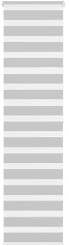 vidaXL Zebra Blind Light Grey 65x200 cm Fabric Width 60.9 cm Polyester