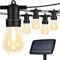 Knayle & Tucker Solar String Lights, 15 Bulb Sockets (15m 48ft) USB Rechargable, Ground and Wall Attachable + Spare Bulb