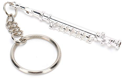 ZJchao Musikschlüsselkette für Flöte, Flötenschmuck und Schlüsselbund als für Flötenschlüssel, Flöte Musik Accessoires für Geburtstagsgeschenk, Thanksgiving und mehr.