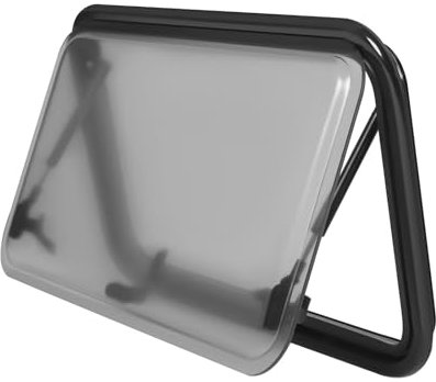 RjcdOPL Finestra laterale ribaltabile per roulotte e camper, con tenda integrata e zanzariera, in lega di alluminio e PVC, 700 x 400 mm