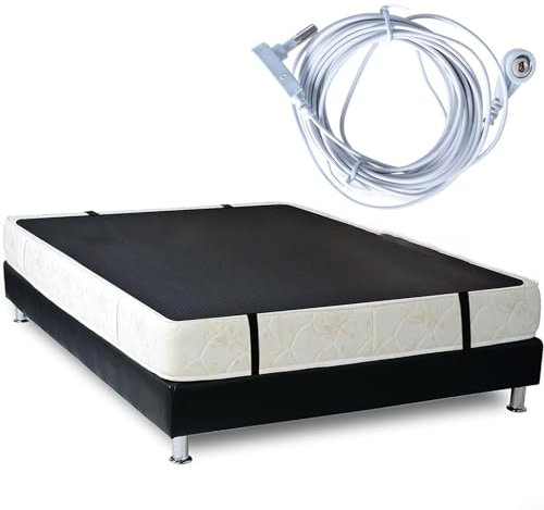 Erdungsmatratzenbezug für Bett, Erdungsblätter für verbesserten Schlaf, EMF-Schutz, natürliche Schlafhilfe, weiches Baumwollgewebe, atmungsaktives & komfortables Design