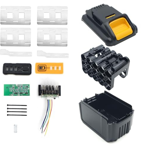 15-Cell 18650 Cover Compatible with 18V/20V Plastic Battery Case Repair Kit DCB200, DCB201, DCB203, DCB204 Replacement Parts 6.0ah 7.5ah 9.0ah Broken Shell Repair Kit