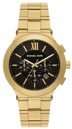 Michael Kors Billie Herren 44MM Goldfarbene Edelstahl Uhr, MK9220