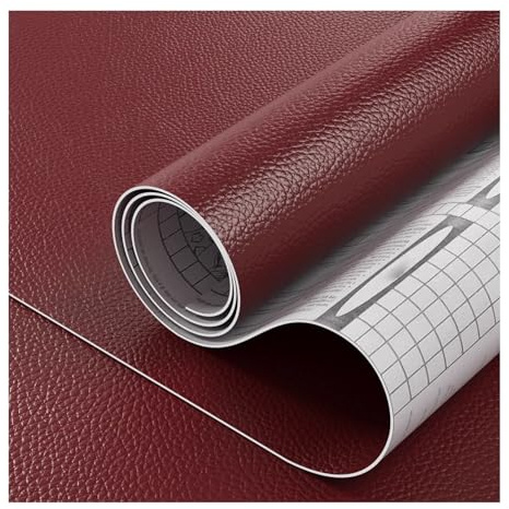 Kunstleder Selbstklebend Weinrotes Reparatur-Flickenset Aus Kunstleder, Lederflicken Für Möbel, Sofas, Stühle, Autositze Neu Polstern(100X80cm)