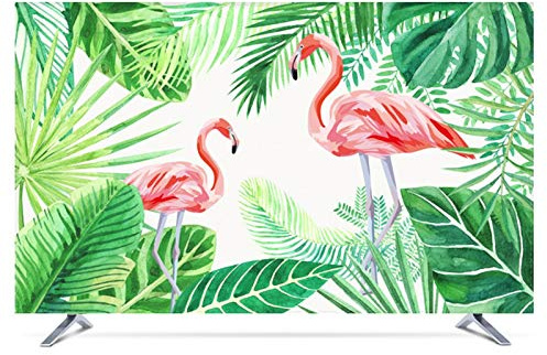 Outdoor TV Cover Weatherproof 22 inch 75 Decorative Hood Cover Fit use for Screen TV Leaves Waterproof Green(White,22 inch)